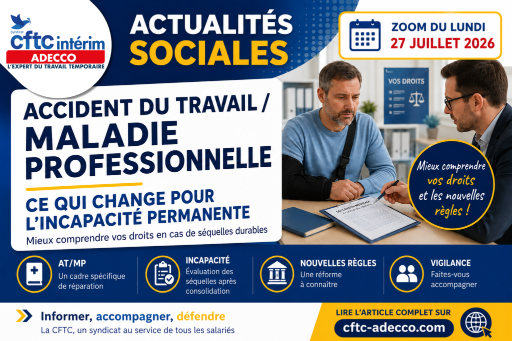Accident du travail : ce qui change pour l’incapacité permanente