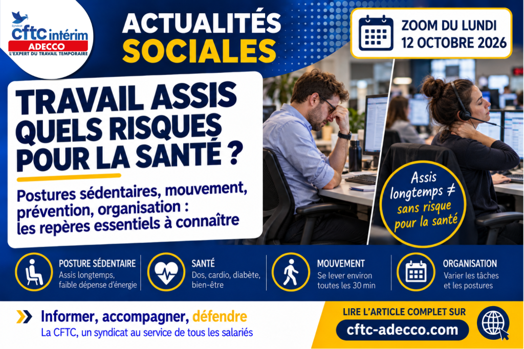 Travail assis : risques pour la santé et prévention
